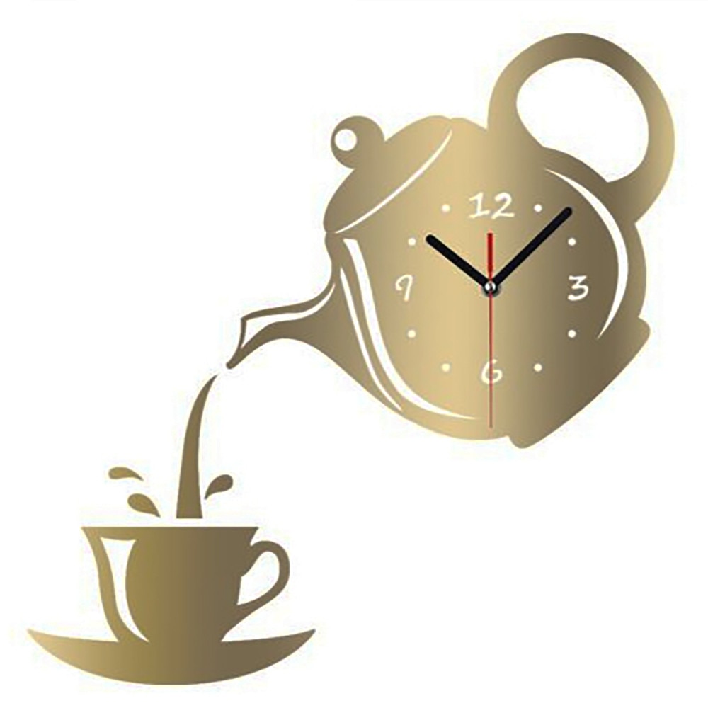 DIY de taza de acrílico para café tetera 3D Reloj – Grandado
