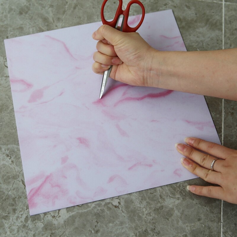 30*30CM Waterproof Bathroom Floor Stickers,Peel Stick Self Adhesive Floor Tiles Kitchen Living Room Decor Non Slip Floor Decal