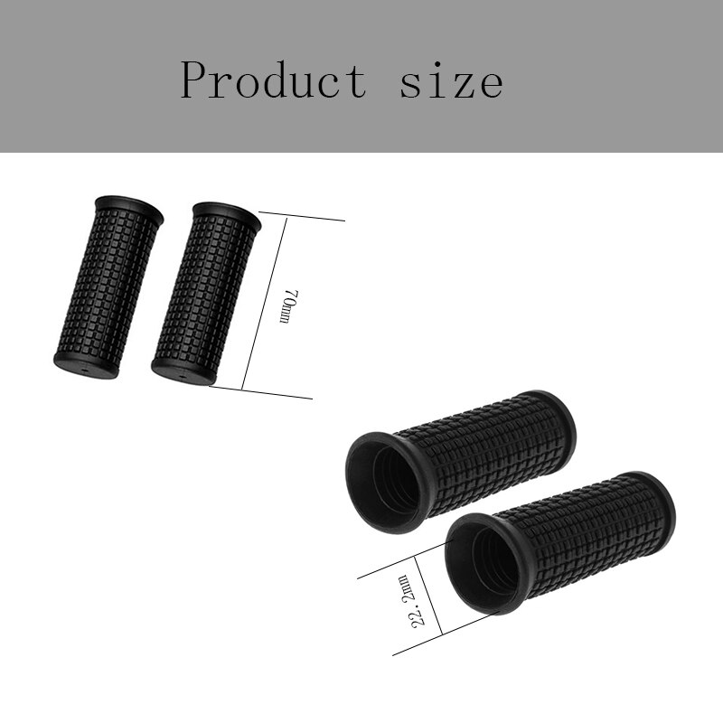 2 Stuks 70Mm Fiets Grips Korte Handvat Rubber Antislip Fietsen Scooter Mtb Fietsonderdelen