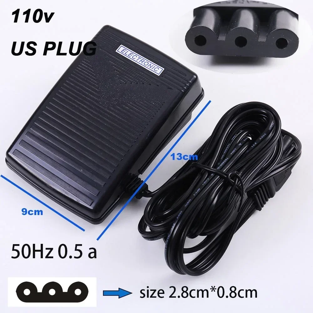 Fotpedal symaskinsbrytare strömsladd hastighetsjusterare motortillbehör styrning elektrisk för brother singer del: Ljusgrå