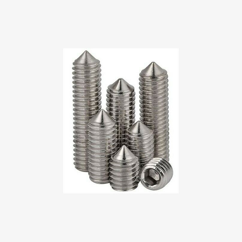 M3 316 stainless steel tapered end set screw / hexagon socket headless screw