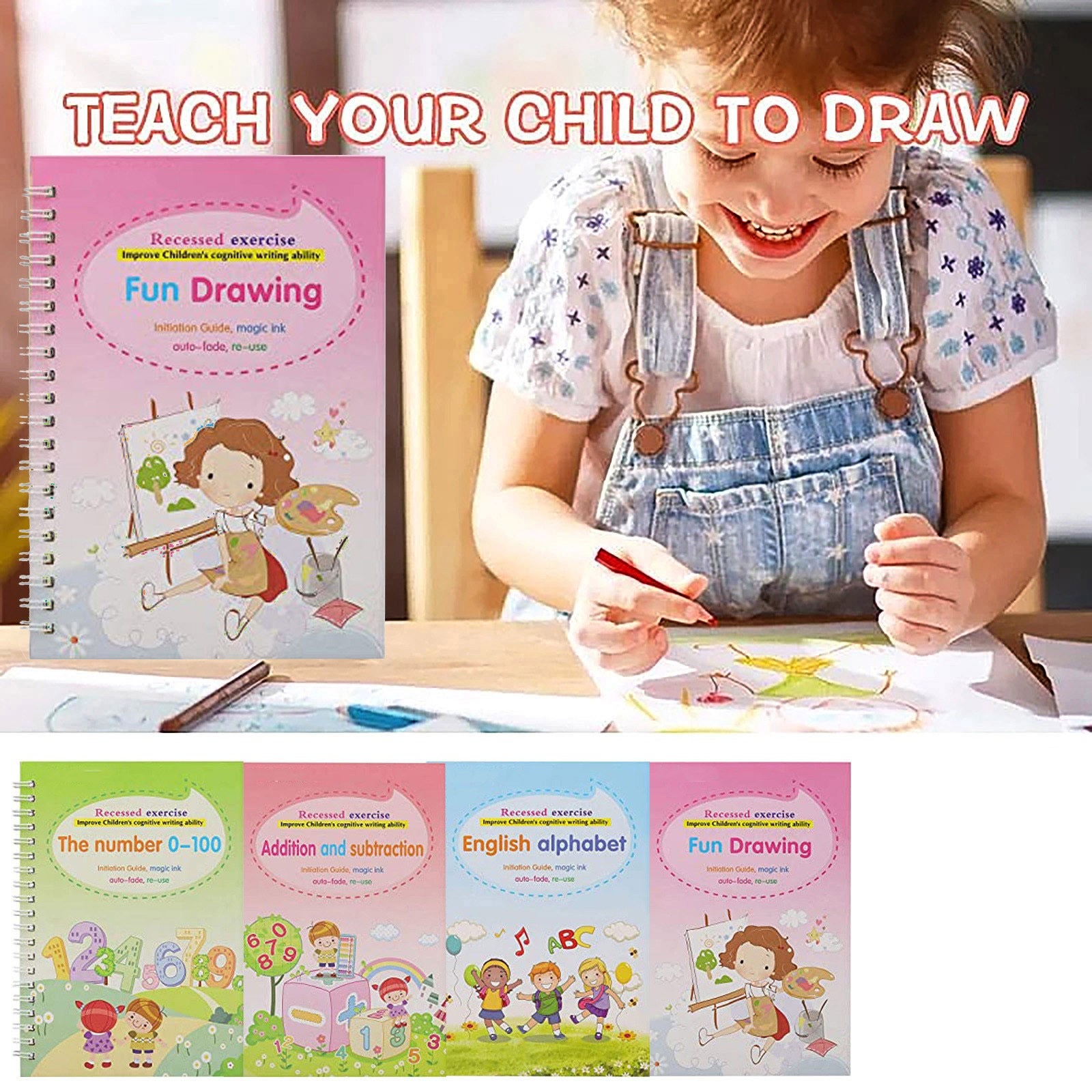 Magic Calligraphy Reused Handwriting 1 Copybook Children Copybook Children’s Writing Practice Props, Beautiful Fonts#p30