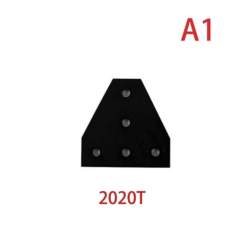 2pcs/lot 6063 - T5 5 Hole Joint Board Plate Corner Angle Bracket Connection Joint Strip: A1