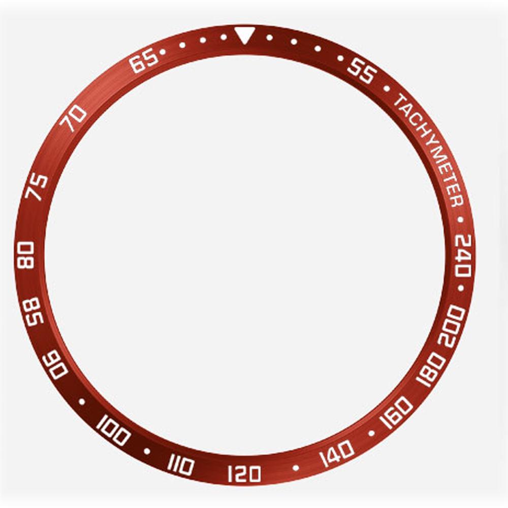 Obudowa ze stali nierdzewnej smartwatch do Samsung Galaxy Watch 3 45mm 41mm tarcza Bezel pierścień samoprzylepna ochrona przed zarysowaniem metalowa obudowa: E Red / Galaxy Watch3 41mm