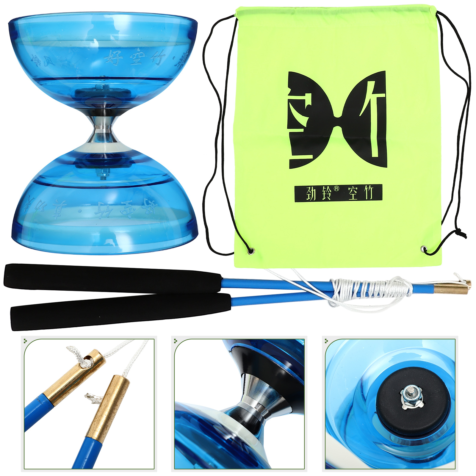Diabolo Fitness Equipment Yoyo Stroller Juggling Kit Elderly Bearing Chinese for Toddler Yo-yo: Red