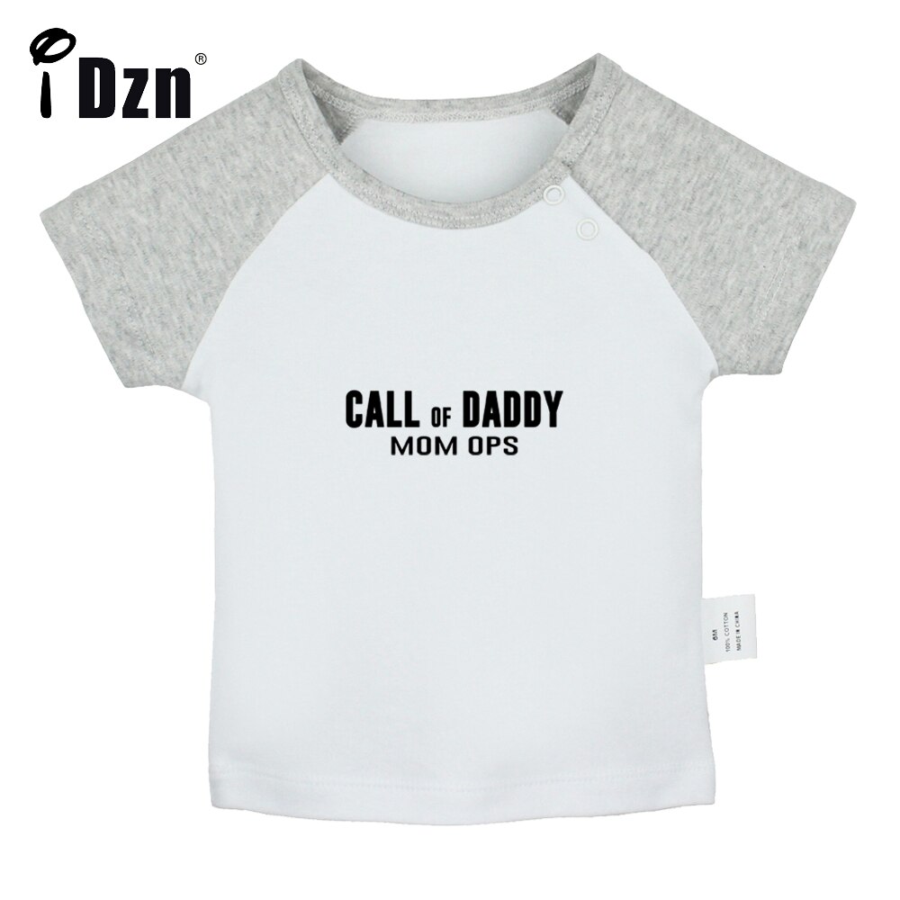 Zomer Call Papa Mama Ops Fun Art Gedrukt Baby Jongens T-shirts Leuke Baby Meisjes Korte Mouwen T-shirt pasgeboren Tops Kleding