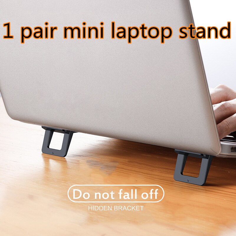 Soporte plegable para ordenador portátil para MacBook Pro, soporte ajustable ABS para tableta, portátil, soporte de escritorio para iPad: 03