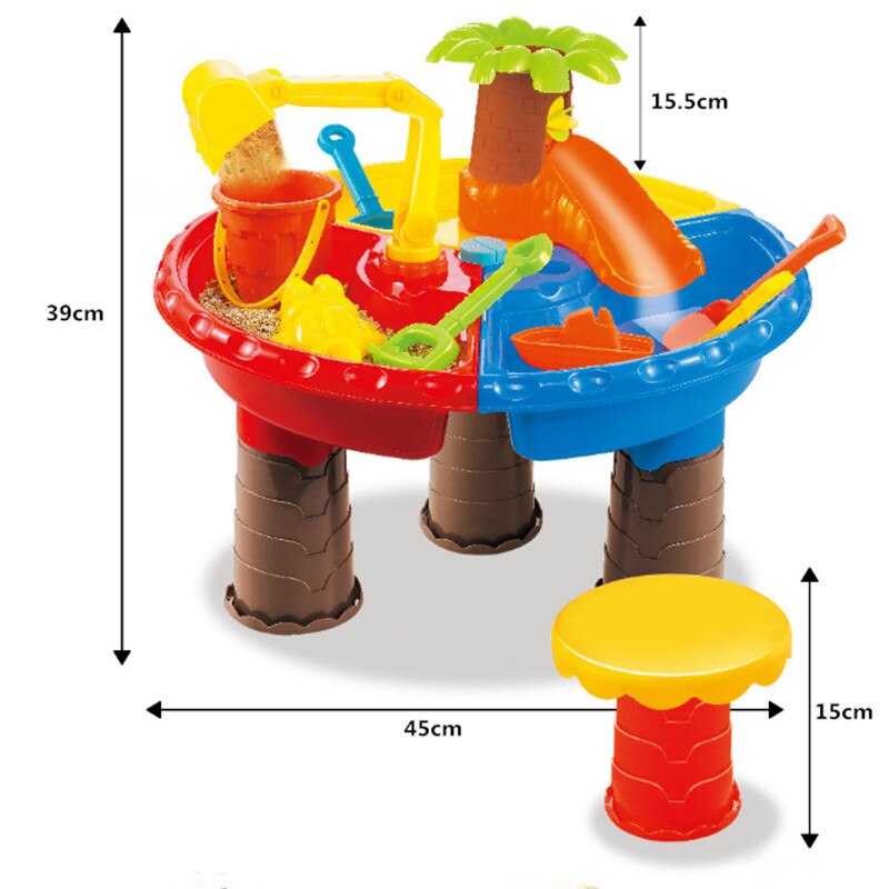 22 stk barn plast sand sand grop sett strand sand bord vann aktivitet leketøy morsomt utendørs strand sandkasse leker sett for barn barn