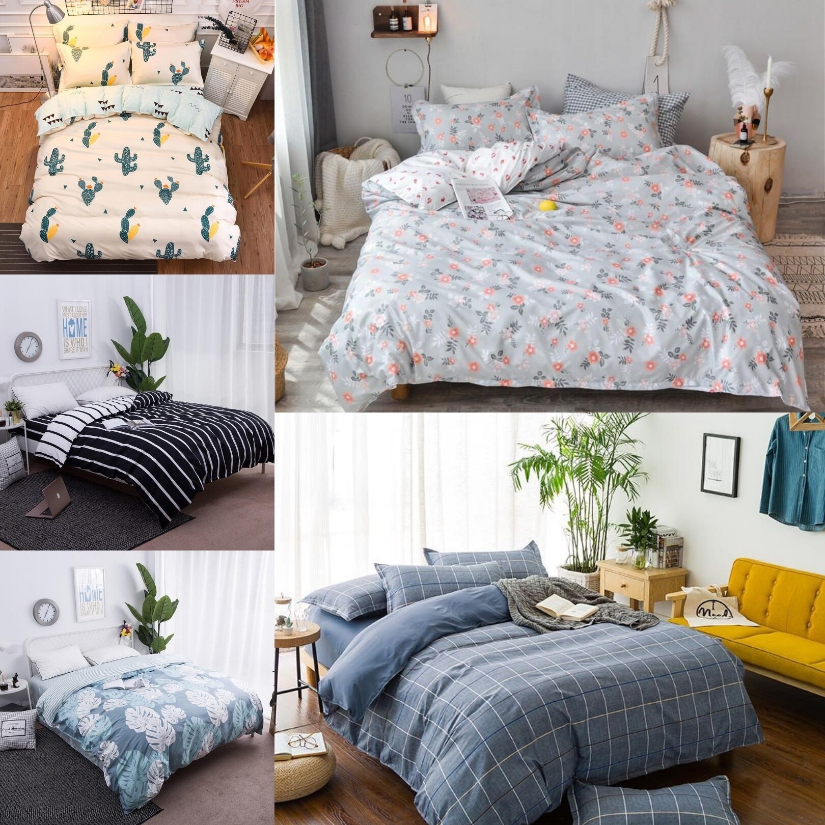 Cactus dekbedovertrek modern scandinavisch dekbedovertrek eenpersoons tweepersoons dekbedovertrek beddengoed (geen laken, geen kussenslopen)