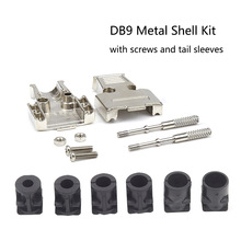 DB9 Metalen Shell Kit Met Schroeven/Staart Mouwen voor RS232 9 Pin Serial Port Connector Plug RS485 RS422 COM d-SUB9 Adapters Socket