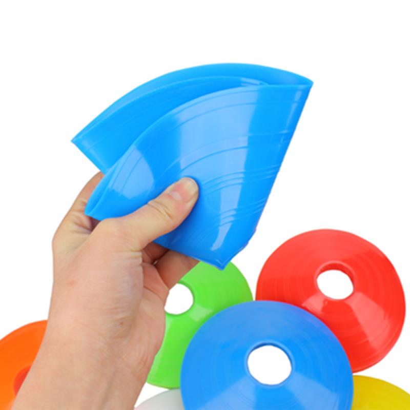 1pc Soccer Training Sign Dish Pressure Resistant Cones Marker Discs Marker Bucket PVC Sports Accessories