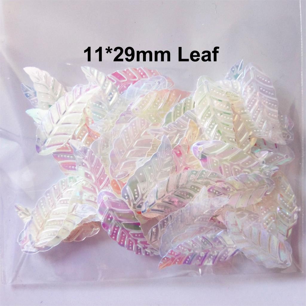 Ster Verlaat Diamond Oval Pvc Pailletten Platte Paillette Kledingstuk Oorbel Accessoires Shining Ab Spangles Mix Kleuren 100 Stks/partij: 100pcs Leaf