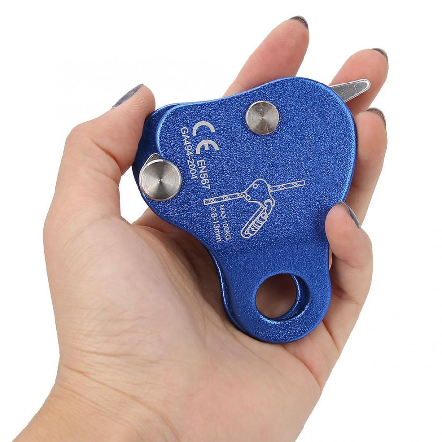 100Kg Klettern Pulley Abseilgerät Sicherheit Seil Quick Draw Greifer Outdoor Klettern Seil Greifen Schloss Bergsteigen Ausrüstung