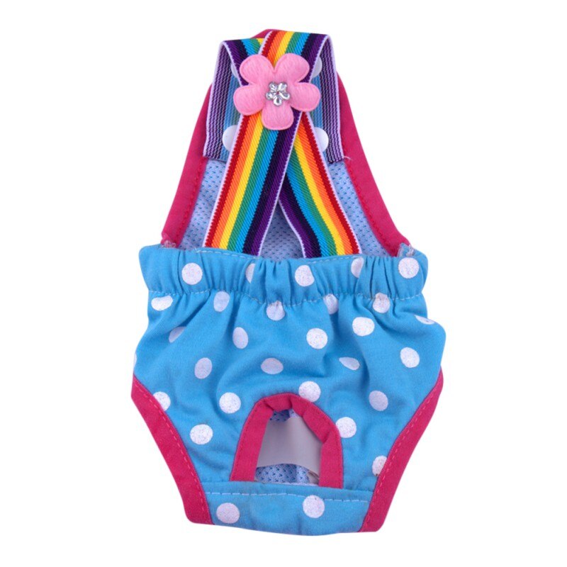 Couche pour animaux de compagnie Chien Sous-Vêtements De Femme Physiologique Sanitaire Chien Pantalon Lavable Femme Culotte Gainante Menstruation Culotte: Bleu / XL