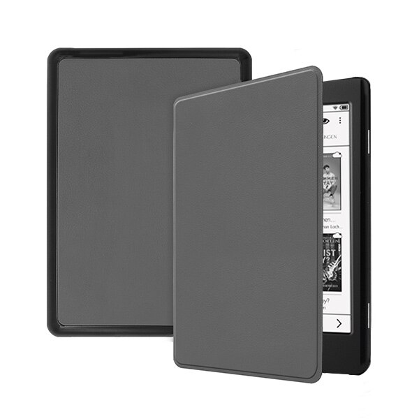 Funda magnética para Tolino Page 2, funda protectora delgada para E-book de 6 pulgadas para Tolino E-book, soporte de piel: Gris