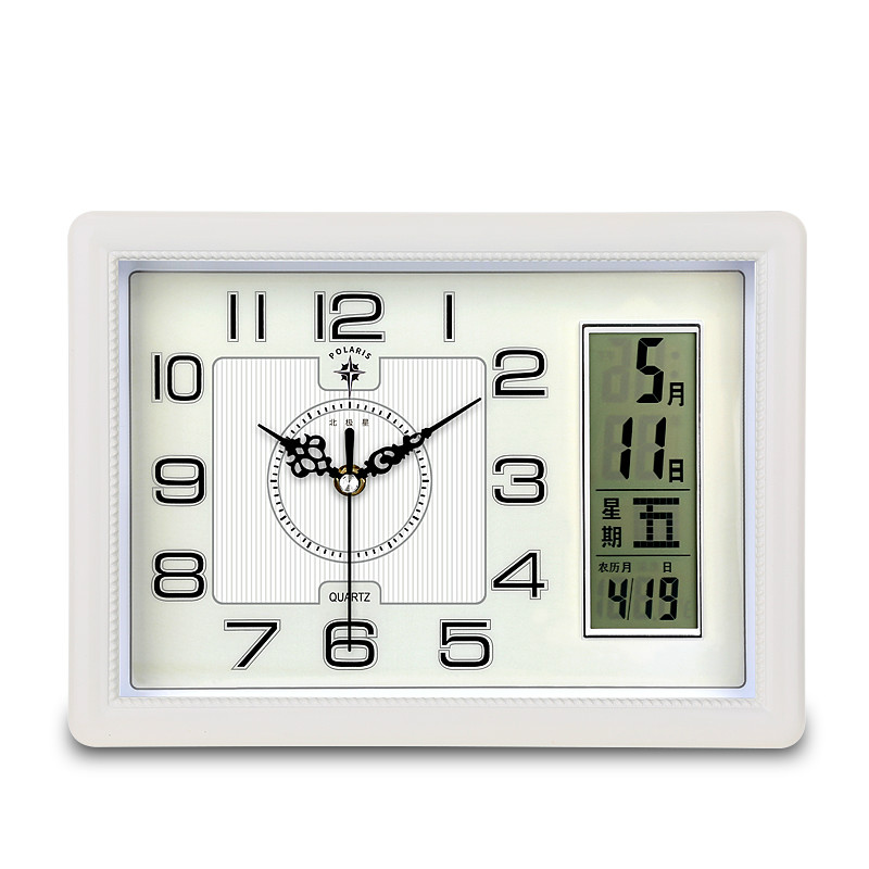 Calendar Wall Clock Silent Chinese Minimalist Digital Wall Clock Modern Quartz Duvar Saatleri Home Decoration AA50WC