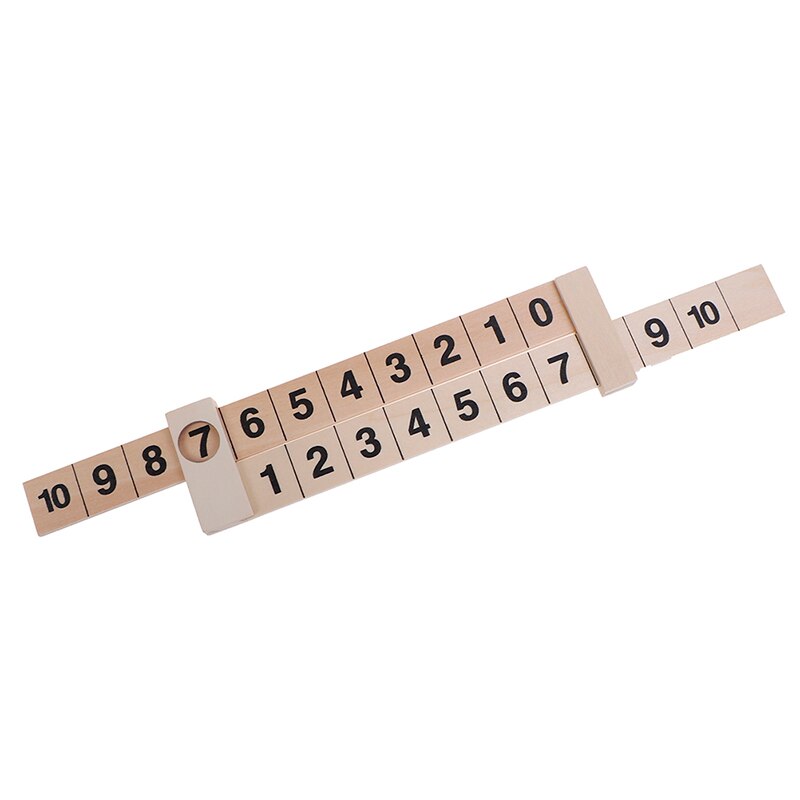 1pc Wooden Math Arithmetic 1-10 Addition Subtract Learning Ruler Scientific Rail Ruler Kids Education Toys Children