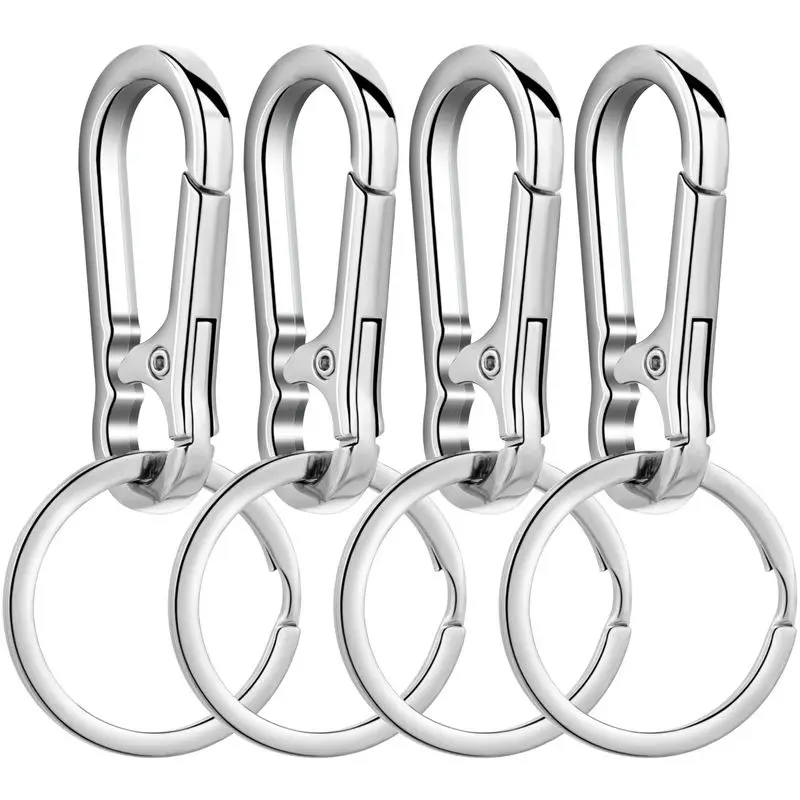 Metal Carabiner Clip Keychain Carabiner Shap Keyring Key Chain Ring Clip Holder Organizer for Home Car Keys Key Finder Women Men: Pink