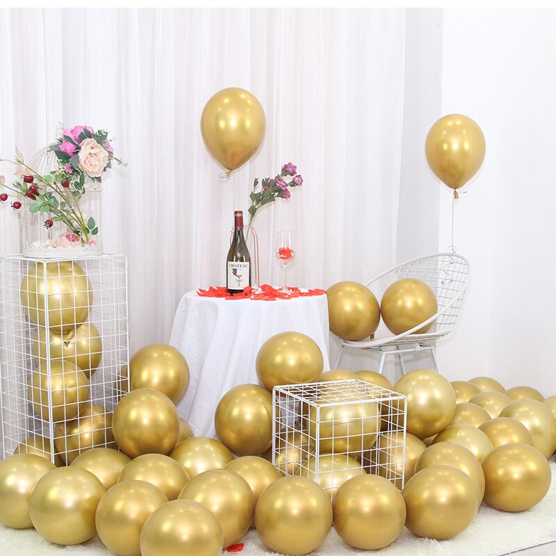 25 st roséguld metall ballong brud att vara lycklig dam möhippor inredning fröken till fru bröllopsfest bruddusch leverans baby shower: Gul / 10 tum