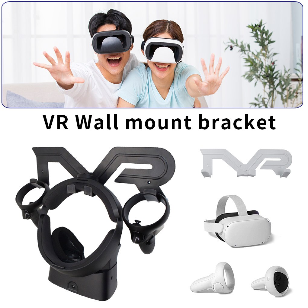 Vr Glazen Slanke Wall Mounted Stand Houder Vr Headset Display Houder Controller Muur Hanger Voor Oculus Quest 2 Beugel