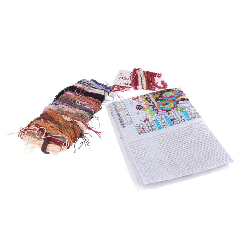 DIY Handmade Needlework Cross Stitch Set Embroidery Kit Precise Printed Bear Family Cross-Stitching 66 * 38cm Home Decora