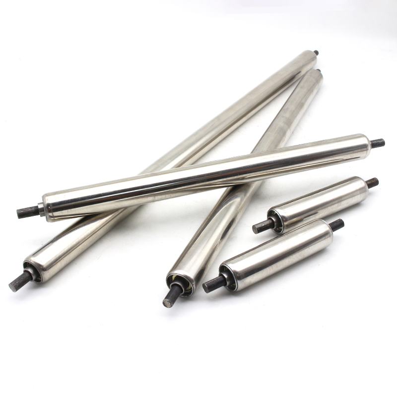 Dia 50mm Galvanized Roller Conveyors 201 Stainless Steel Total Length 200 250 300 350 400 450 500 550 600 700 800 900 1000mm