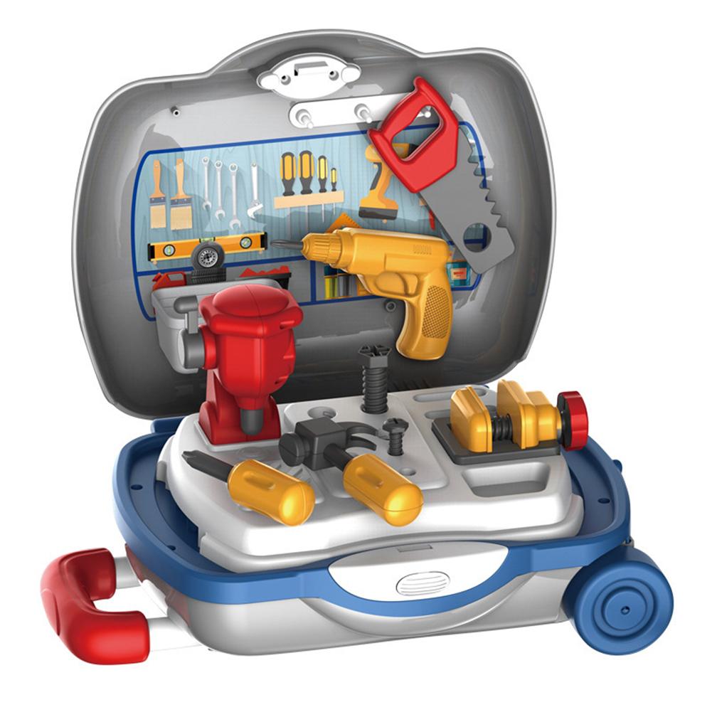 Child Repair Tools Children's Toolbox Baby Simulation Repair Tools Electric Drill Screwdriver Repair Toy House Trolley Case
