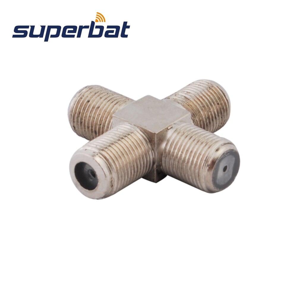 Superbat F Jack to Female Adapter 4 Way RF Coaxial Connector