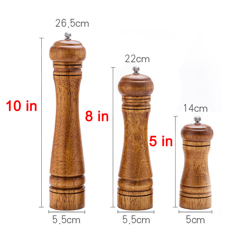 Moulin à poivre céramique en bois | 1 pièces moulin à sel, broyeur en céramique outils de cuisine durables réglables par la main, JAN88
