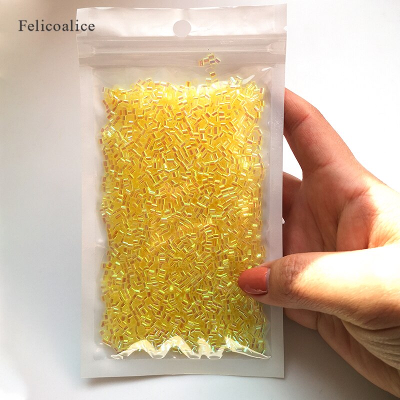 10g/Bag Slime Additives Supplies Bingsu Beads Accessories DIY Sprinkles Decorfor Fluffy Clear Crunchy Slime Clay: yellow 10g