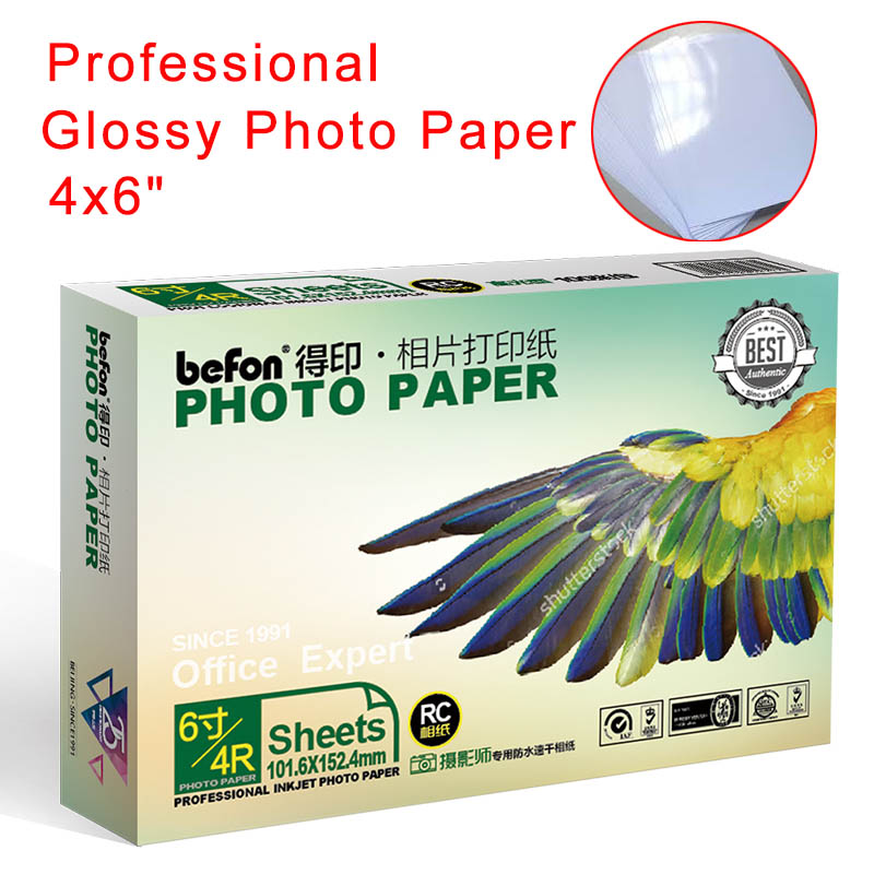 befon 4X6 4R 6inch Glossy Photo Paper 50 Sheets 240gms Inkjet Printer Photo Printing Paper Photographic Paper