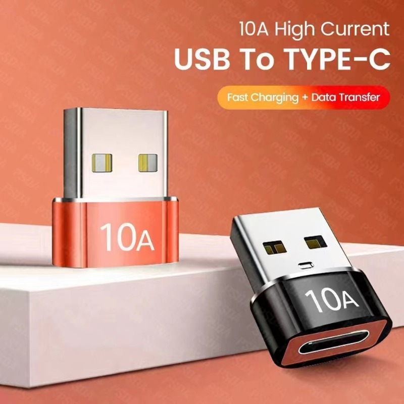 6-1PCS 10A OTG USB 3.0 A Tipo C Adattatore Tipo C Femmina A USB Maschio Convertitori Trasferimento dati ad alta velocità per MacBook Telefono Laptop