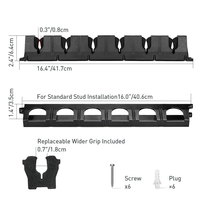 Support de canne à pêche Vertical, Support de canne à pêche Horizontal, Support mural modulaire pour Garage 6