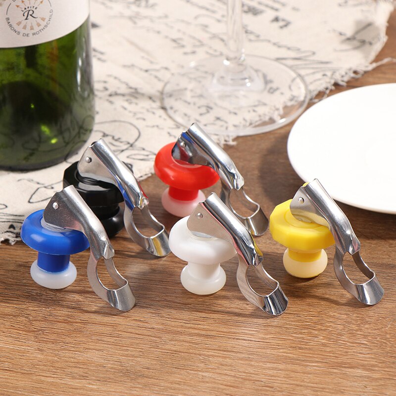 Tapón de vino al vacío con prensa de 1 pieza tapón sellado tapón de botella de vino tapones de ahorro de vino herramientas de cocina tapón de botella de vino