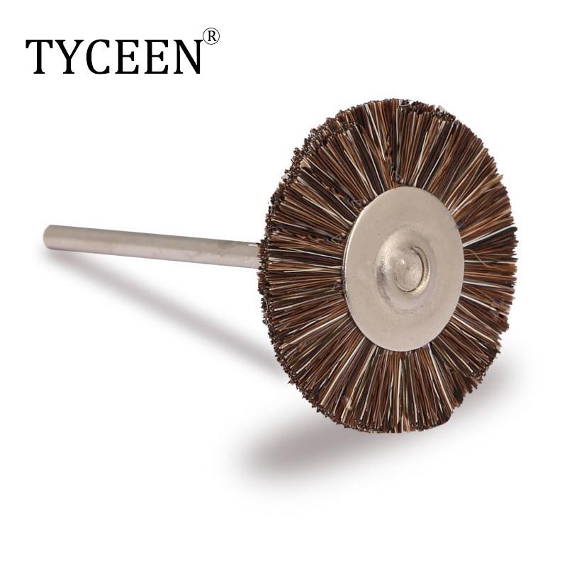 Polissoirs de brosse de crin de cheval de laboratoire dentaire, roue de polissage pour pièce à main droite à basse vitesse, polisseuse de dents, matériau, 2.35mm, 10 pièces
