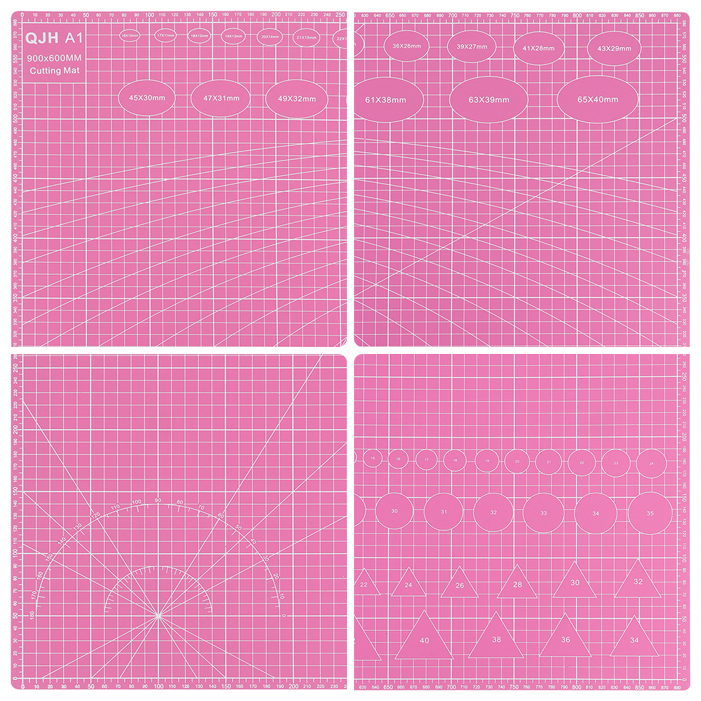 Tapis de découpe rotatif en PVC auto-guérison Double face A1, parfait pour la coupe du cuir, la gravure, la perforation des trous, l'artisanat du papier/boue
