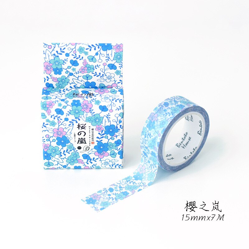 Söt körsbärsblomning säsong japansk washi tejp papper gör-det-själv dekor scrapbooking planerare självhäftande maskeringstejp kawaii brevpapper