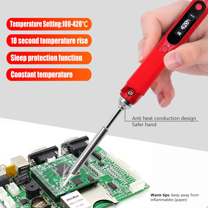 Pine64 Intelligent Constant Temperature Type-C DC5525 Portable Electric Mini Smart Soldering Iron Pinecil B2 BC2 KU C1 Tip