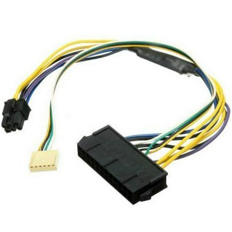12 Inch ATX Main 24-Pin to 6-Pin PSU Power Adapter Cable 18AWG Replacement for HP Z240/for HP EliteDesk 80