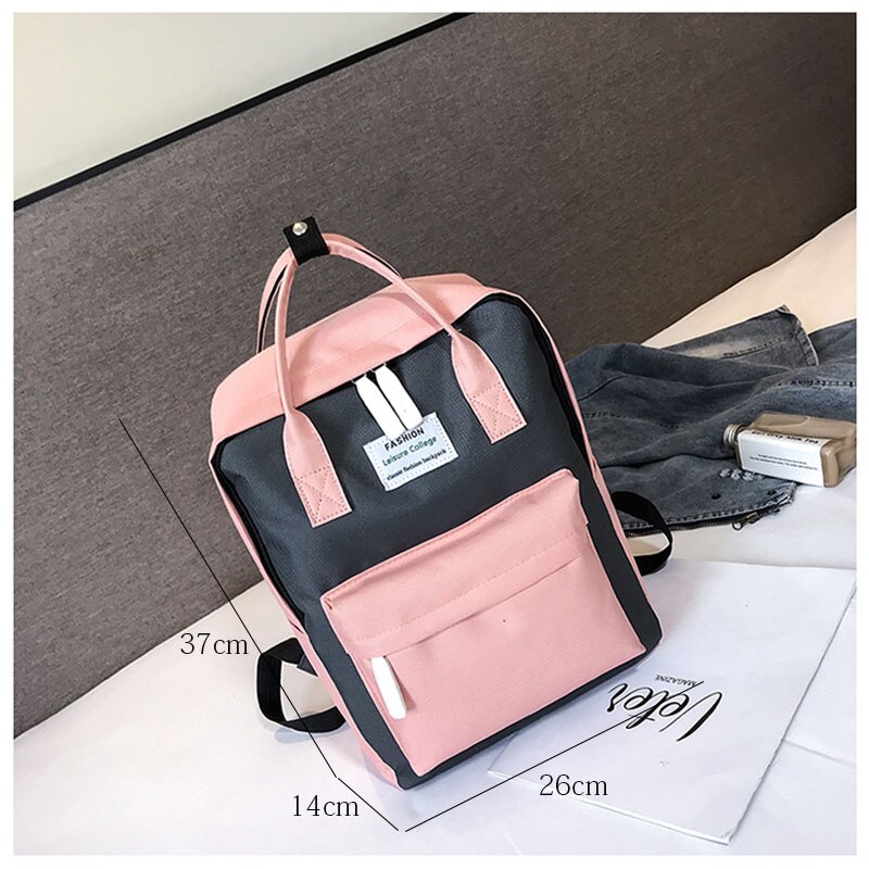 Schattige rugzak dames canvas schooltas voor tienermeisjes campus laptoptas vrouwelijke reis kawaii rugzak preppy stijl