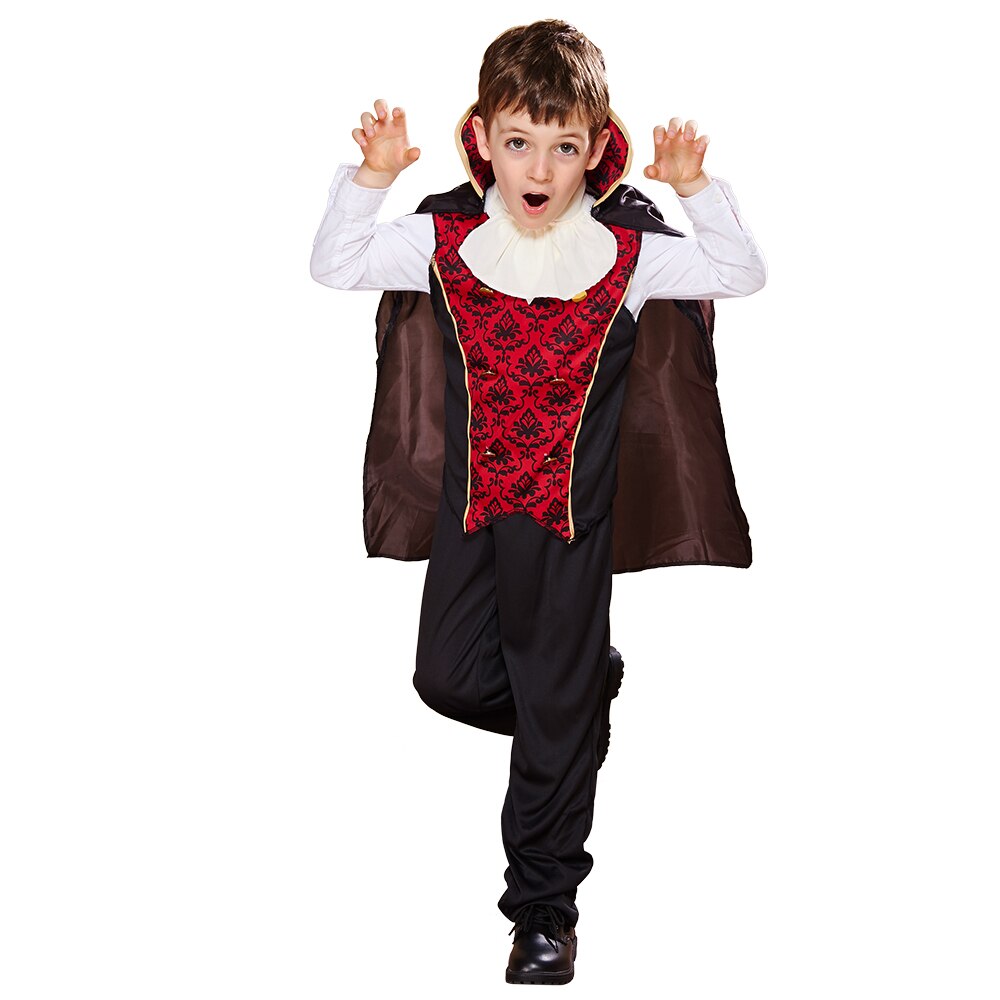 SNAILIFY-disfraz de vampiro Dracula, capa para niños, Halloween, carnaval, , fantasía,