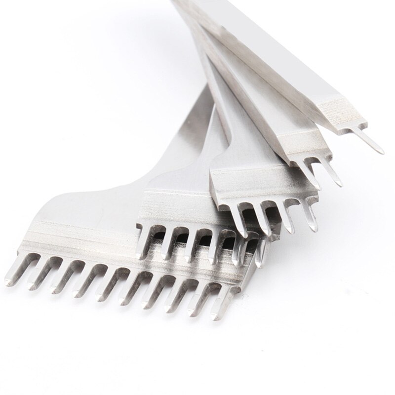 1/2/4/6/10 Prong Diamond Chisel Pre Stitching Leather Craft Working Tool 4mm 5x