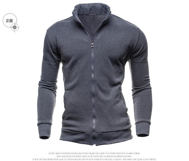 Hardlooptraining herenjas heren golfjassen jas slim fit trui voor heren casual sportjas heren sportkleding tops: M / Donkergrijs