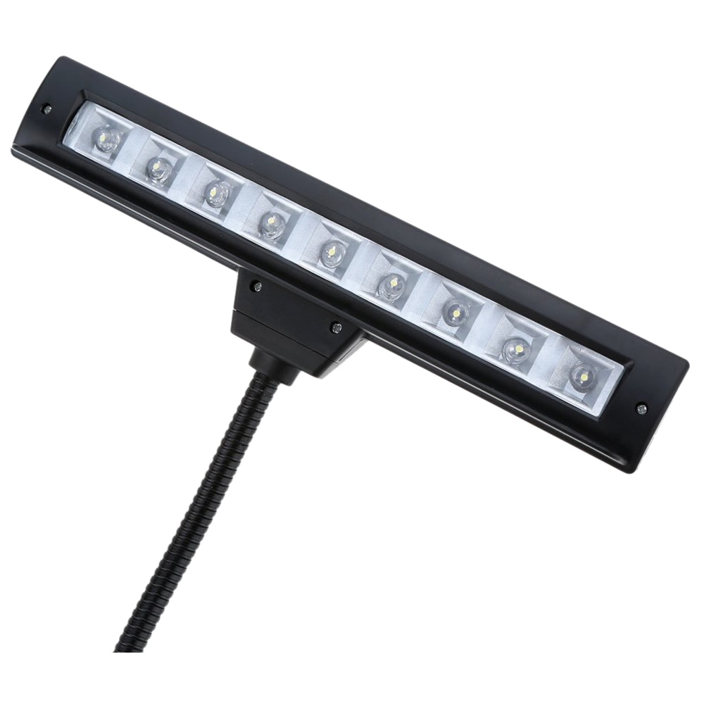 9 LEDs LED Leeslamp Leeslamp Desk Clip Lamp voor Piano muziek score stand Black