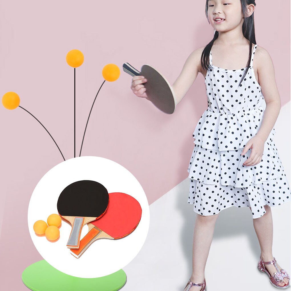 tennis Da tavolo allenatore Strumento di Formazione Portatile ping-pong Elastico Flessibile Albero la pratica Strumento