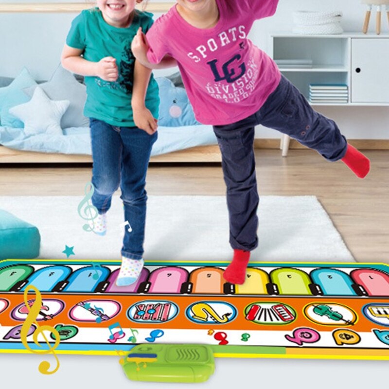 Music piano pad Electronic piano keyboard game pad Portable music blanket with built-in speakers and recording function,