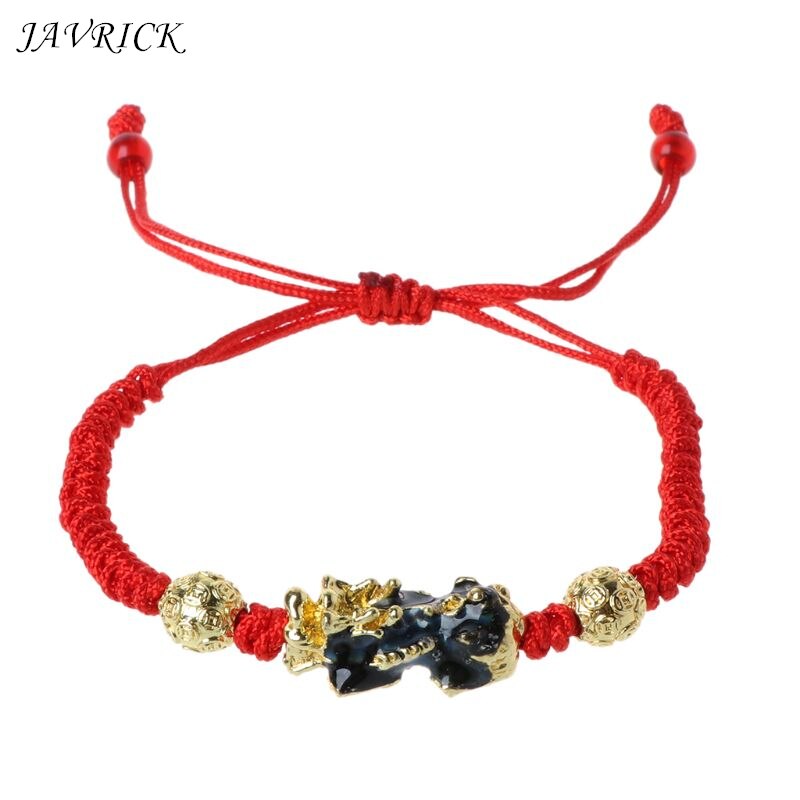 Javrick Pi Xiu Charm Kleurverandering Temperatuur Kabbalah Red String Gevlochten Stemming Armbanden