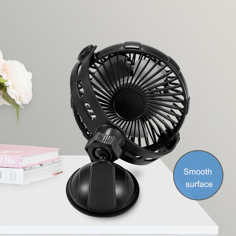 Suction Cup 2000mAh USB Rechargeable Battery Operated Kitchen Fan for Home Car