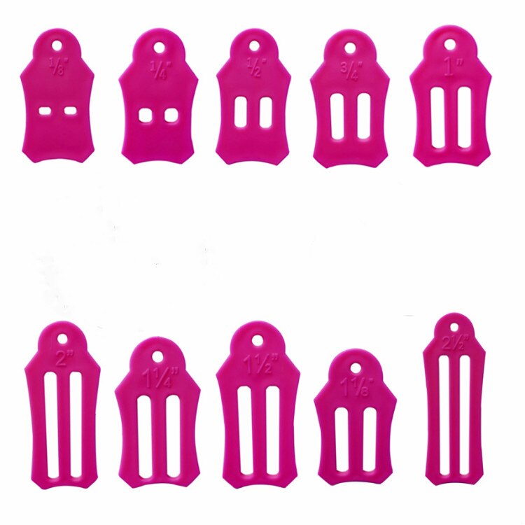 10 Stuks Multi-Maten Vouwen Stof En Vertekenende Strips Roll Tool Set Met 40 Stuks Van Multi-Kleur quilten Pins: pink kit