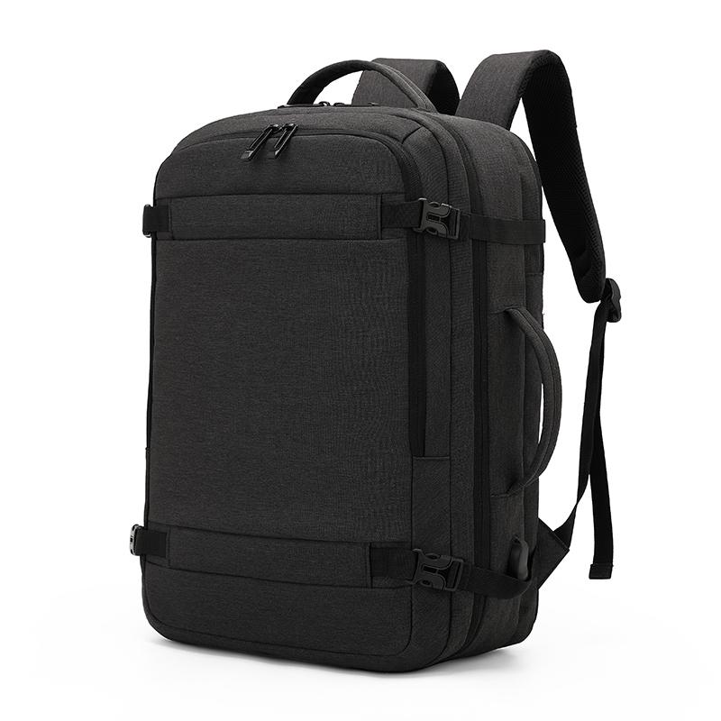 Backpack Men Backpack 15.6 Inch Laptop Backbag Mochilas Male Shoulder Bag Rucksack School Bag For Teenage Boys: Black